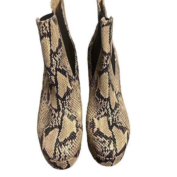 Sam Edelman Abella Platform Chelsea Boots Reptile Embossed Size 9.5M Used - Picture 8 of 8
